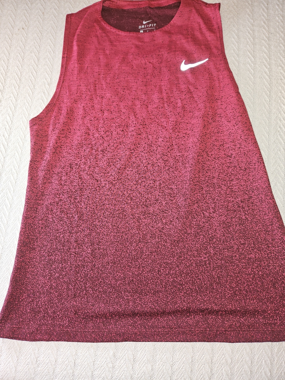 Nike Red Speckled Dri-FIT Sleeveless Training Tank